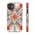Silver Feather Compass - Impact Resistant Phone Case